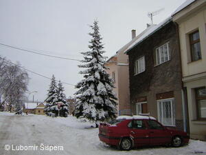 Bojkovice, město v zimě