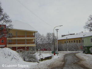 Bojkovice, město v zimě